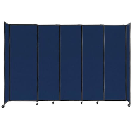 Versare StraightWall Sliding Portable Partition 11'3" x 7'6" Navy Blue Fabric 1490503